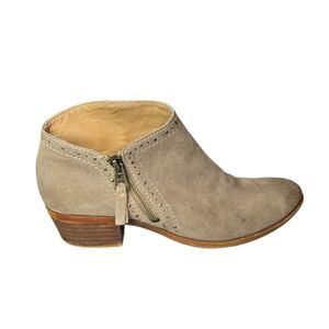 Lucky Brand Beige Suede Ankle Booties